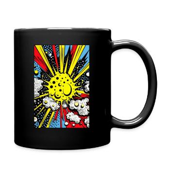 Pop Art Cartoon Blast Boom - Full Colour Mug - black - Right