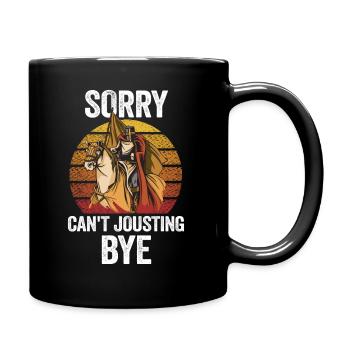 Ritter Mittelalterliche Renaissance-Ritterrüstung - Tasse einfarbig - Schwarz - Rechts