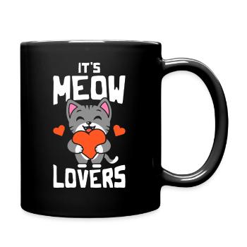 Es Sind Miau-Liebhaber - Tasse einfarbig - Schwarz - Rechts