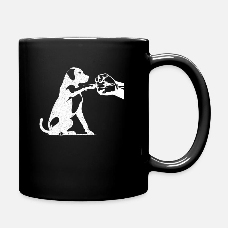 Hund Faust Hundebesitzer Hundemama Hundepapa - Tasse einfarbig - Schwarz