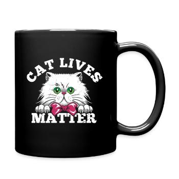 Compter la vie des chats - Mug uni - noir - Droite