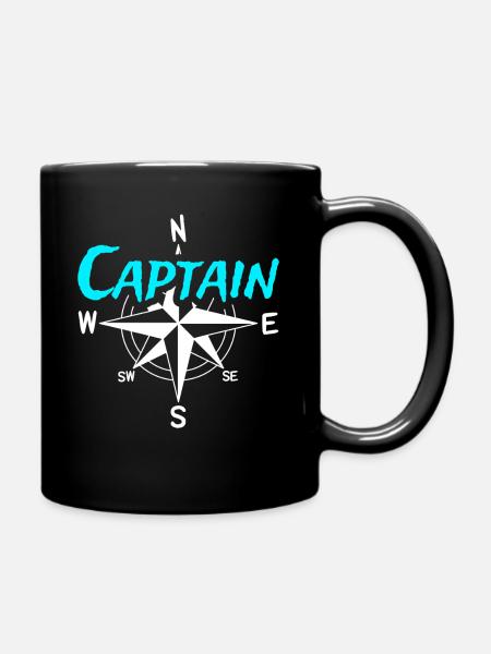 Capitaine Équipage Bateau Skipper Marin Équipage Capitaine - Mug uni - noir