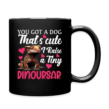 Dragon Barbu Hommes Femmes Filles Enfants Pogona Lézard - Mug uni - noir - Droite