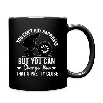 Pneu Guy Mécanicien Pneu Plat Changeur De Réparation Voiture - Mug uni - noir - Droite