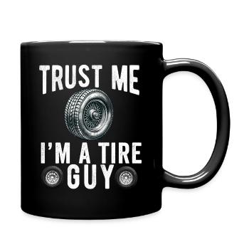 Pneu Guy Mécanicien Pneu Plat Changeur De Réparation Voiture - Mug uni - noir - Droite