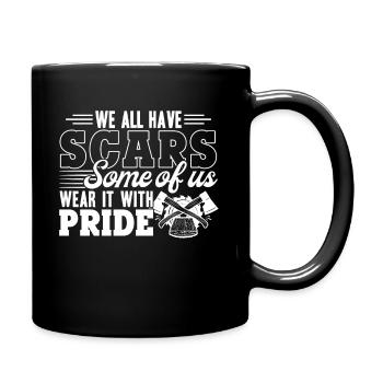 Carpenter We All Have Scars With Pride - Full Colour Mug - black - Right