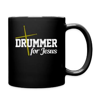 Drummer Drummer Gift Vintage - Full Colour Mug - black - Right