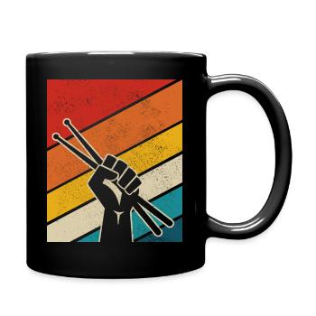 Drummer Drummer Gift Vintage - Full Colour Mug - black - Right