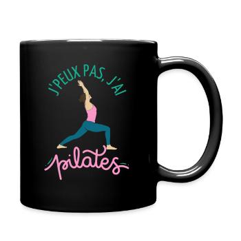 Humour yoga pilates - Mug uni - noir - Droite