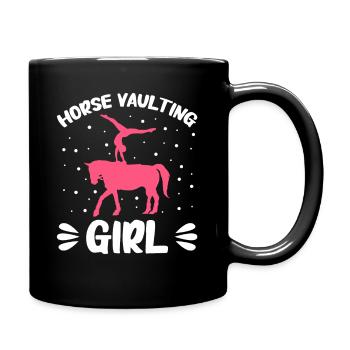 Voltigieren Reiten Dressurreiten - Tasse einfarbig - Schwarz - Rechts