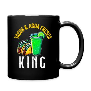 Tacos & Agua Fresca Fun Mexican Food Lover Comida - Tasse einfarbig - Schwarz - Rechts