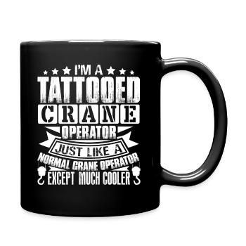 Crane Operator Tattooed Crane Operator - Full Colour Mug - black - Right