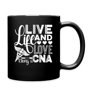 CNA Love Being A CNA - Full Colour Mug - black - Right