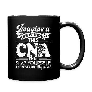 CNA Life Without CNA - Full Colour Mug - black - Right