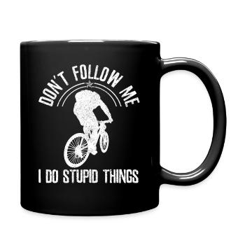 Mountain Bike MTB Downhill Biker Gift - Full Colour Mug - black - Right