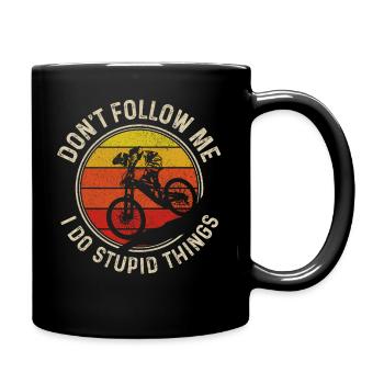 Mountain Bike MTB Downhill Biker Gift - Full Colour Mug - black - Right
