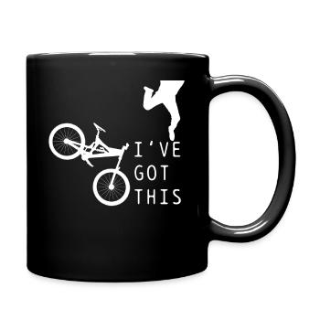 Mountain Bike MTB Downhill Biker Gift - Full Colour Mug - black - Right