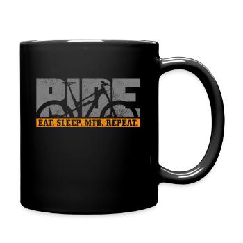 Mountain Bike MTB Downhill Biker Gift - Full Colour Mug - black - Right