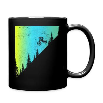 Mountain Bike MTB Downhill Biker Gift - Full Colour Mug - black - Right