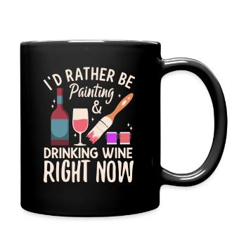 Je préfère peindre - Mug uni - noir - Droite
