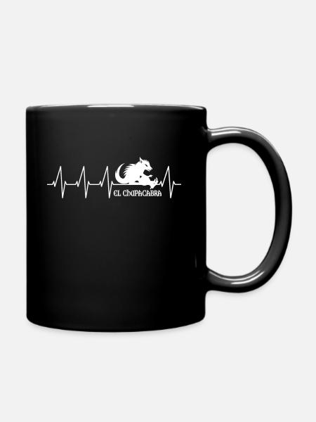 Kryptozoologen Chupacabra-Kreaturen Herzschlag - Tasse einfarbig - Schwarz