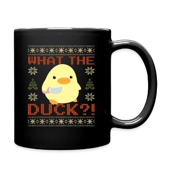 Duck with Knife Meme - What the Duck? Christmas - Full Colour Mug - black - Right
