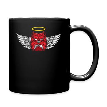 Devil Bulldog Dog T-Shirt - Full Colour Mug - black - Right