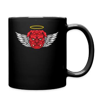 Devil Pitbull Dog T-Shirt - Full Colour Mug - black - Right
