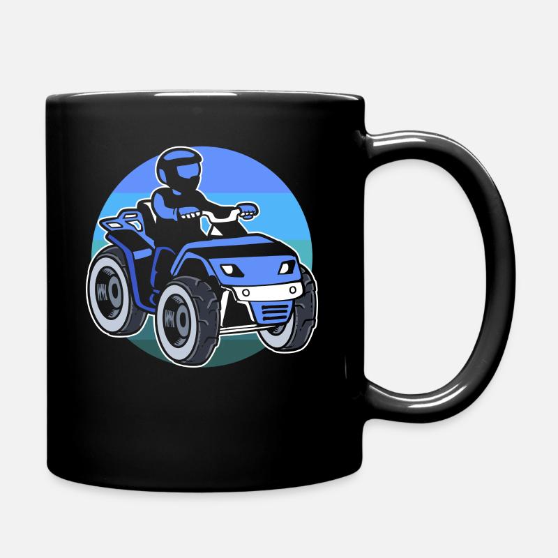 ATV Quad -Fahrrad Radfahrer - Tasse einfarbig - Schwarz