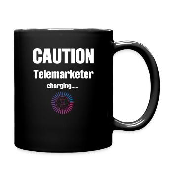 Attention teleseller fees - Full Colour Mug - black - Right