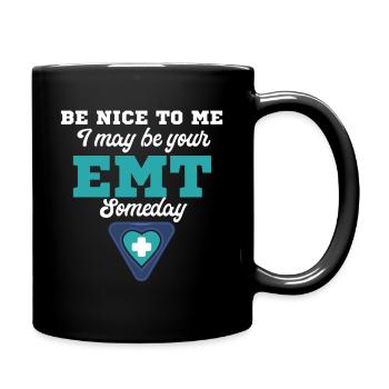 Be nice to me, I might be your one day - Full Colour Mug - black - Right