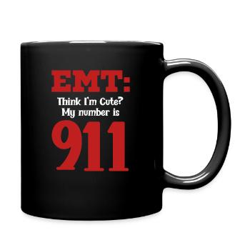 Ambulancier : Tu me trouves mignonne ? Mon - Mug uni - noir - Droite