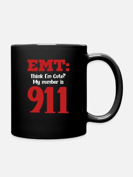 Rettungssanitäter: Denkst Du, Ich Bin Süß? Meine - Tasse einfarbig - Schwarz
