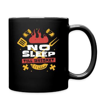 No Sleep Till Brisket - Perfect BBQ Gift - Full Colour Mug - black - Right
