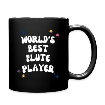 World's Best Flute Player - Full Colour Mug - black - Right