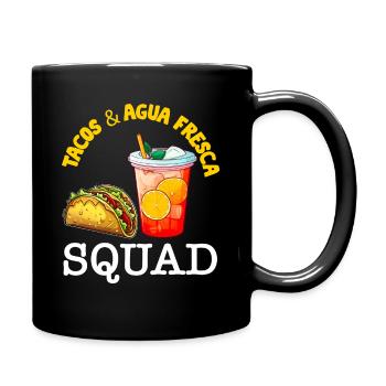 Tacos & Agua Fresca Fun Mexican Food Lover Comida - Tasse einfarbig - Schwarz - Rechts