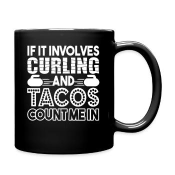 Curling Love Curling And Tacos - Full Colour Mug - black - Right