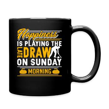 Curling Happiness Is Play Curling - Full Colour Mug - black - Right