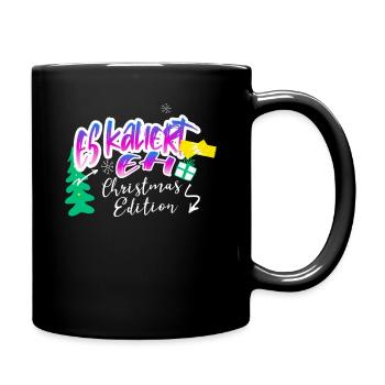"Es eskaliert eh" Party Kostüm für Weihnachten - Tasse einfarbig - Schwarz - Rechts