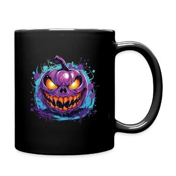 Graffiti Scary Halloween Pumpkin - Tasse einfarbig - Schwarz - Rechts