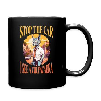 Kryptozoologen Chupacabra-Kreaturen lustiges - Tasse einfarbig - Schwarz - Rechts