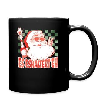 "Es eskaliert eh" Party Kostüm für Weihnachten - Tasse einfarbig - Schwarz - Rechts