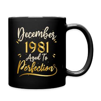 December 1981 December Anniversary December 1981 - Full Colour Mug - black - Right