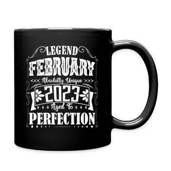 February 2023. Birthday Gift February 2023. - Full Colour Mug - black - Right