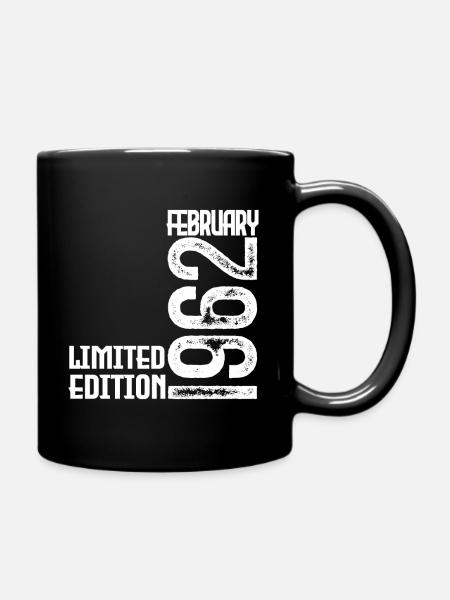 Februar 1962 Geschenk zum Jahrestag. Februar 1962. - Tasse einfarbig - Schwarz
