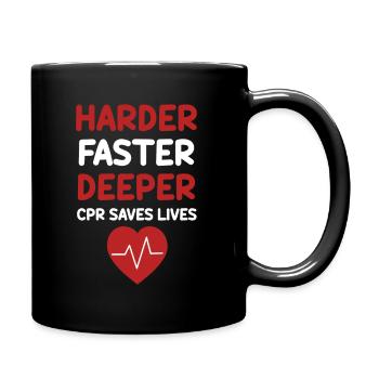 Plus dur, plus rapide, plus profond - Mug uni - noir - Droite