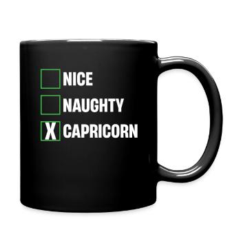Horoscopes drôles mignons et coquins Capricorne - Mug uni - noir - Droite