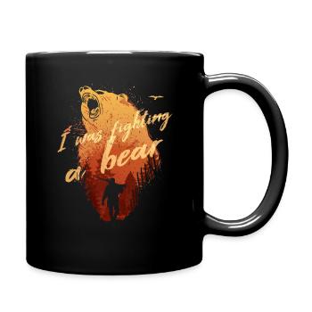 Hilarious Broken Arm Design. I Was Fighting A Bear - Full Colour Mug - black - Right
