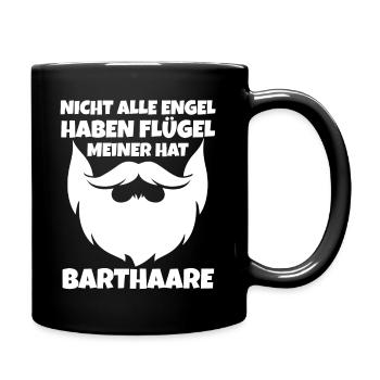 Bärtig Bartträger Schnurrbart Bart - Tasse einfarbig - Schwarz - Rechts