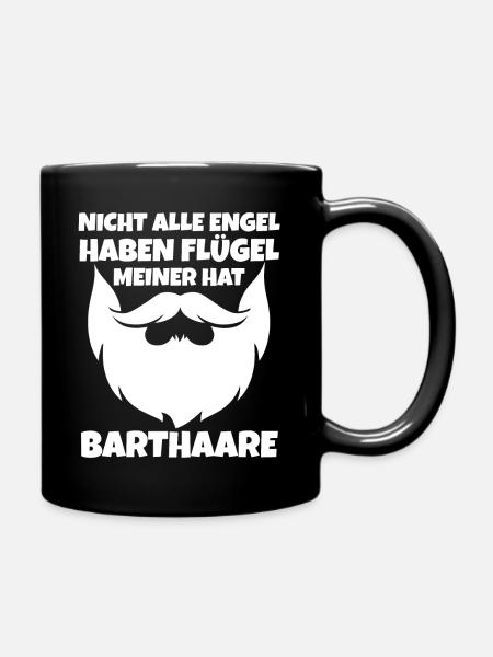 Bärtig Bartträger Schnurrbart Bart - Tasse einfarbig - Schwarz